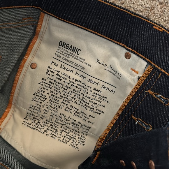 NWT Nudie Jeans Co Men’s Steady Eddie II Tapered Dry True Denim Jeans 29 x 34 - Picture 7 of 16